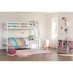 Letto a castello singolo/singolo bianco/grigio/blu navy, convertibile, per 2 persone