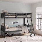 Letto a castello singolo/singolo bianco/grigio/blu navy, convertibile, per 2 persone
