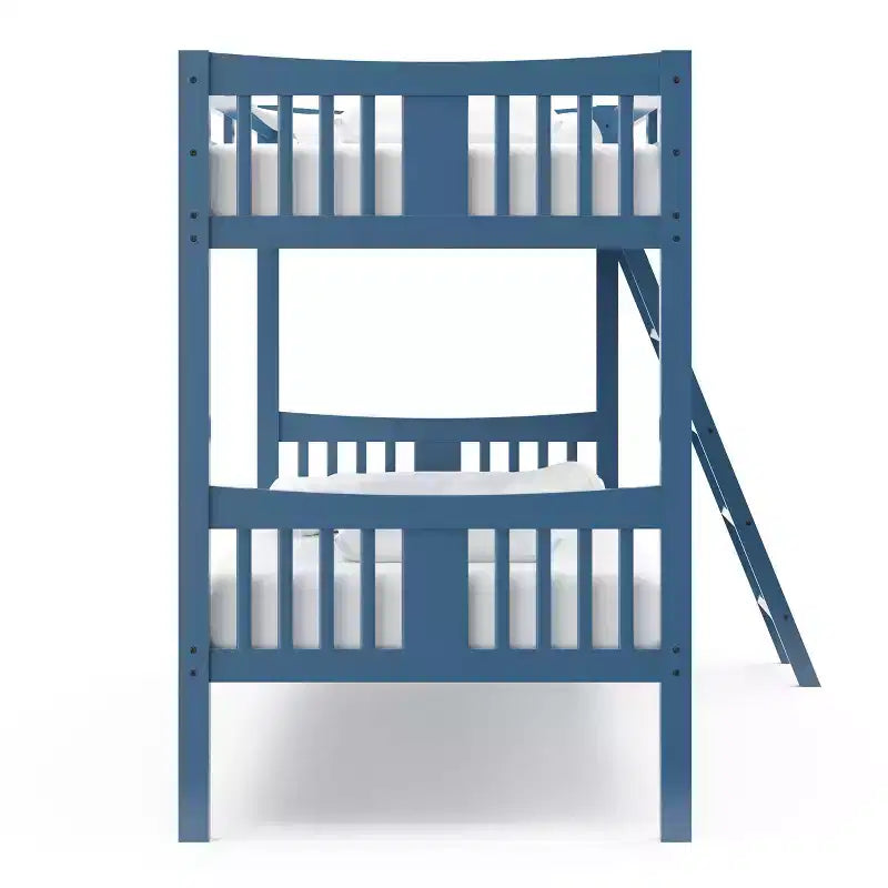 Letto a castello singolo/singolo bianco/grigio/blu navy, convertibile, per 2 persone