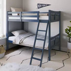 Letto a castello singolo/singolo bianco/grigio/blu navy, convertibile, per 2 persone