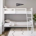 Letto a castello singolo/singolo bianco/grigio/blu navy, convertibile, per 2 persone